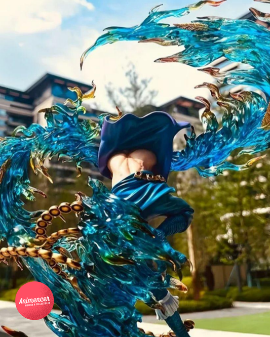 Marco the Phoenix Figure – One Piece 33cm PVC Action Statue | Flying Blue Flame Version