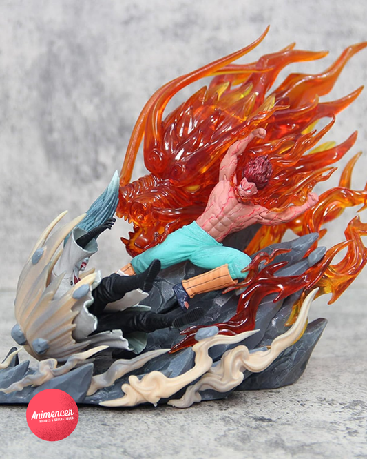 Might Guy Eight Gates Figure – 19cm Naruto Final Form PVC Statue | Flame Effect Collectible Model