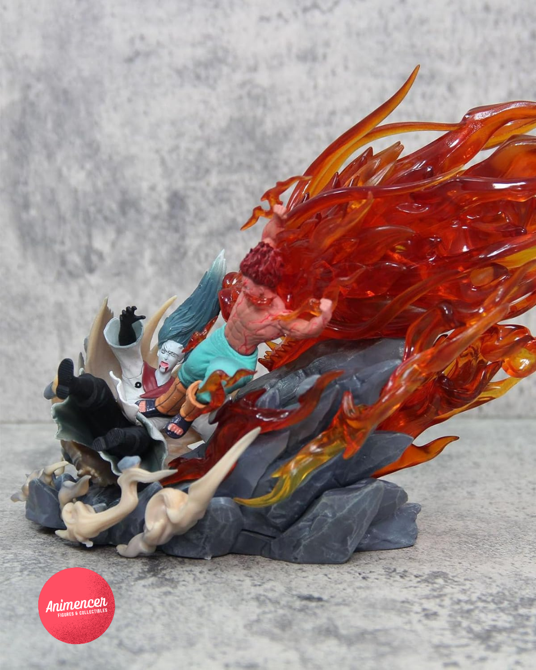 Might Guy Eight Gates Figure – 19cm Naruto Final Form PVC Statue | Flame Effect Collectible Model