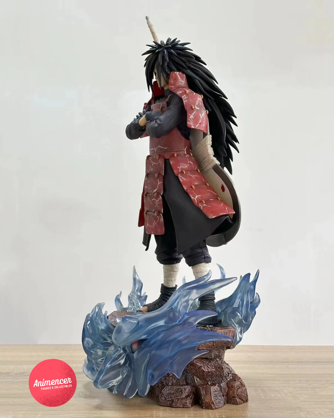 Uchiha Madara Figure – 42cm Naruto Shippuden PVC Statue with Flame Base & LED Light
