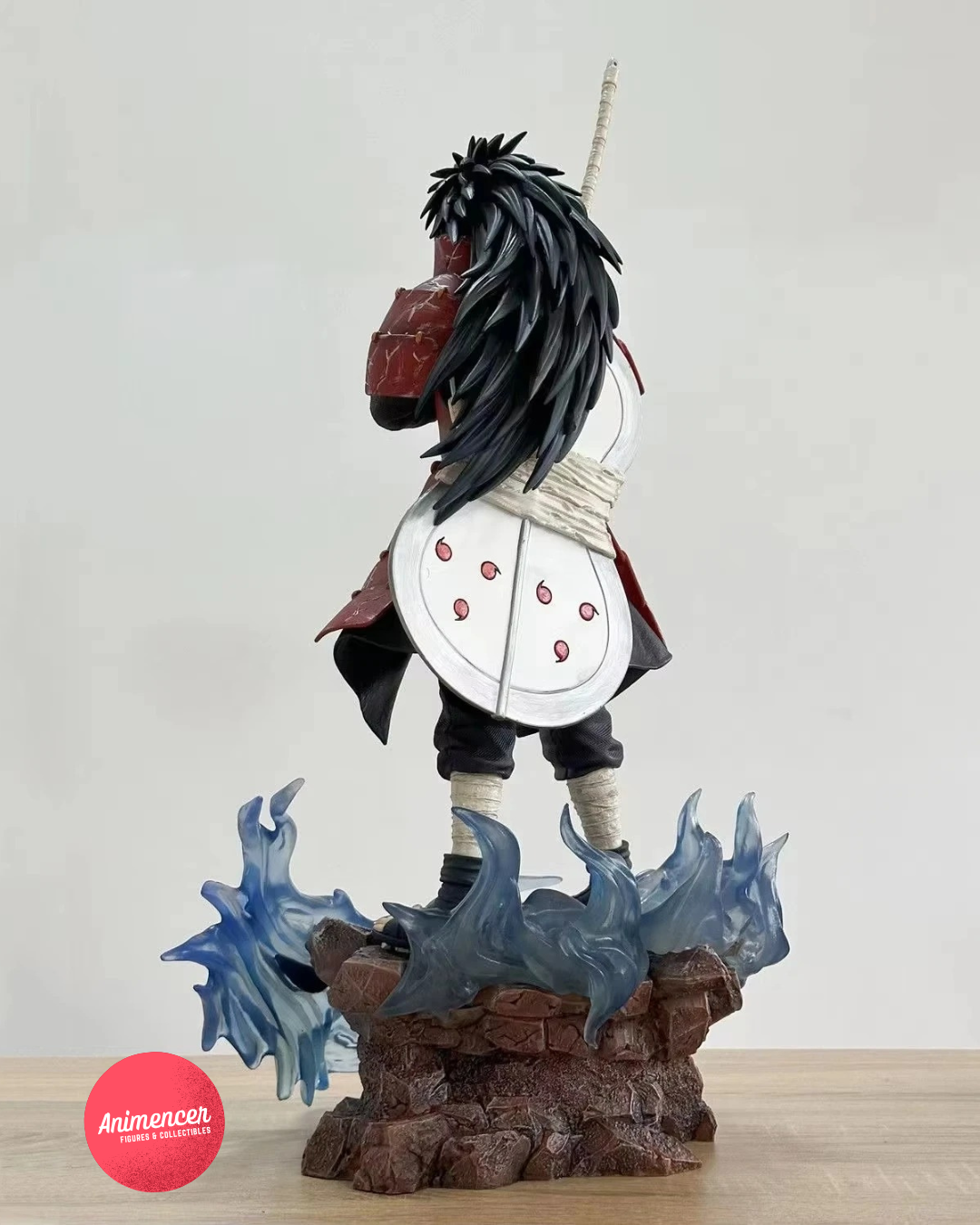 Uchiha Madara Figure – 42cm Naruto Shippuden PVC Statue with Flame Base & LED Light