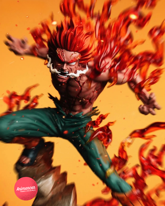 Might Guy 26cm Anime Action Figure – Eighth Gate Flame Form Statue | Naruto Collectible