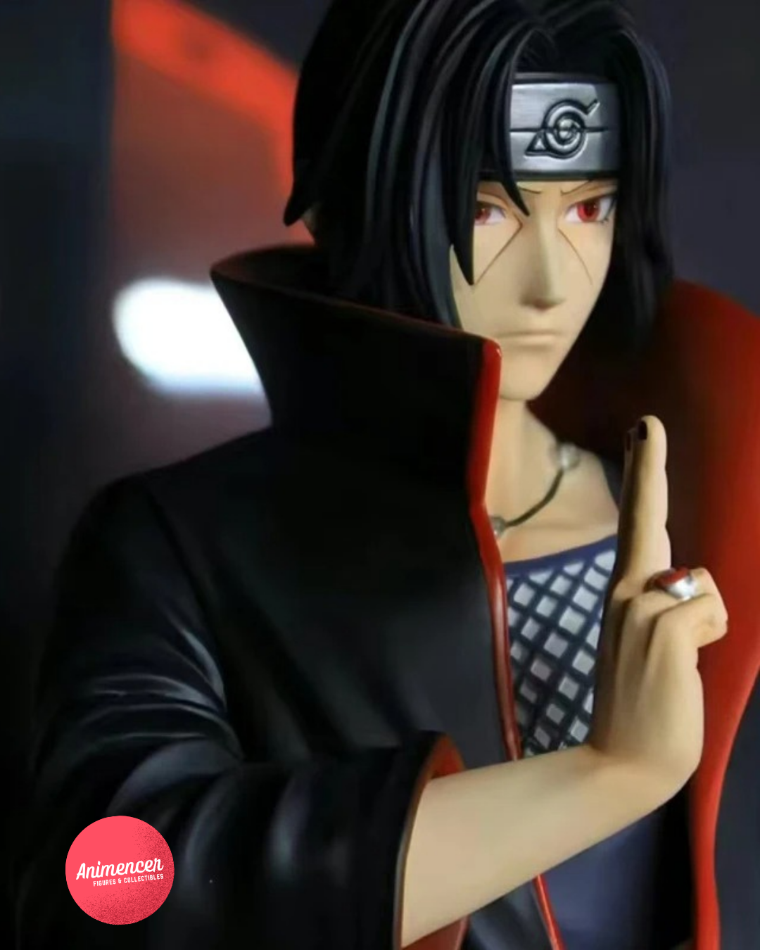 Uchiha Itachi Akatsuki Figure with Removable Hat & Flame Base – 40cm PVC Anime Statue Collectible Model