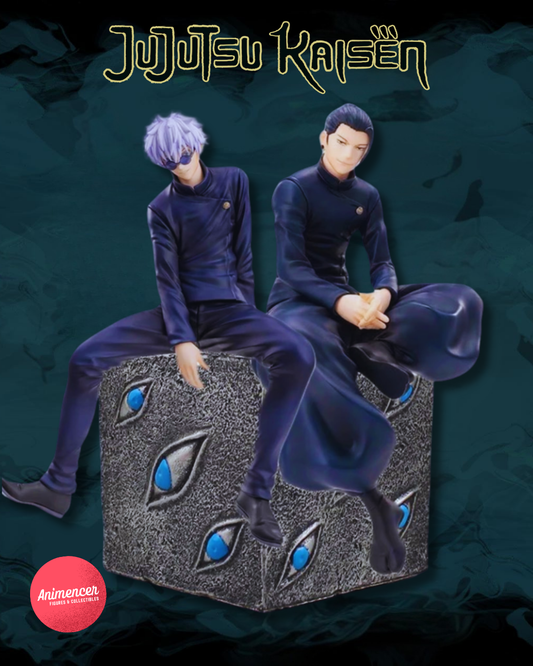 Gojo & Geto Sitting Figure – Jujutsu Kaisen 9cm PVC Statue | Prison Realm Diorama