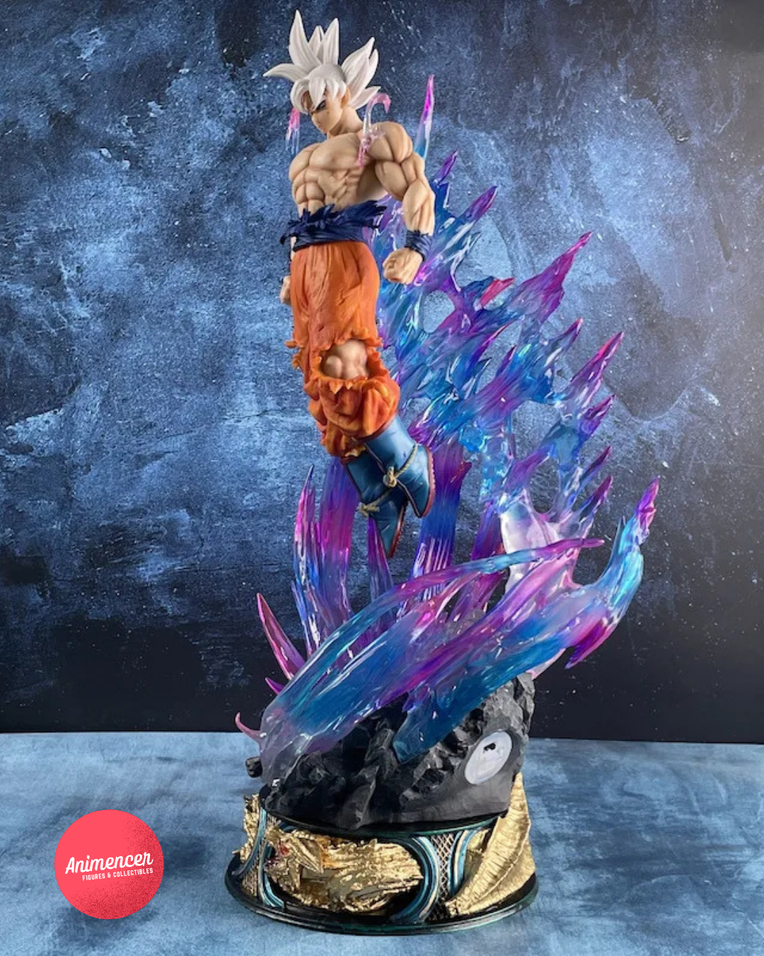 Ultra Instinct Goku Figure – 53cm Migatte no Gokui Dragon Ball Super Statue (LED Base)