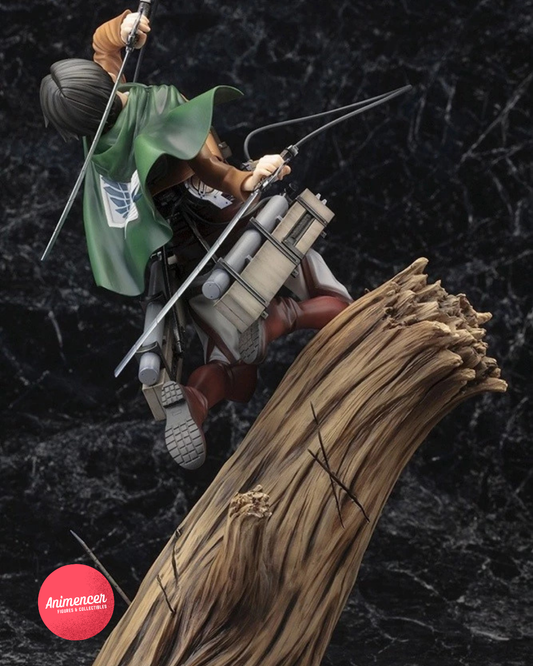 Levi Ackerman Action Figure – Attack on Titan Tree Launch Pose PVC Statue (29cm)