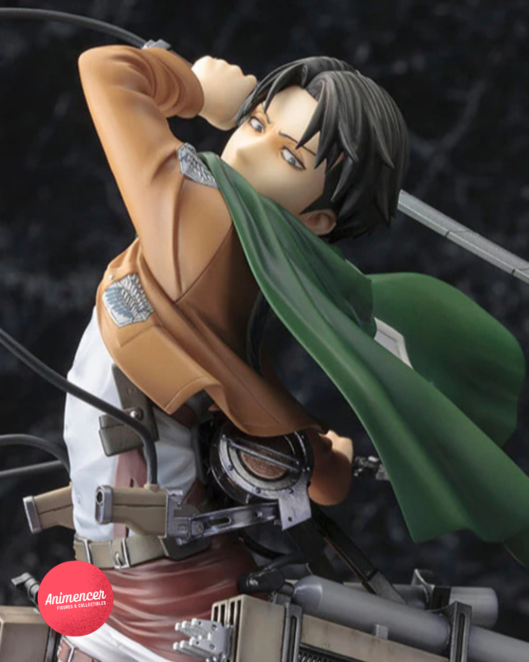 Levi Ackerman Action Figure – Attack on Titan Tree Launch Pose PVC Statue (29cm)