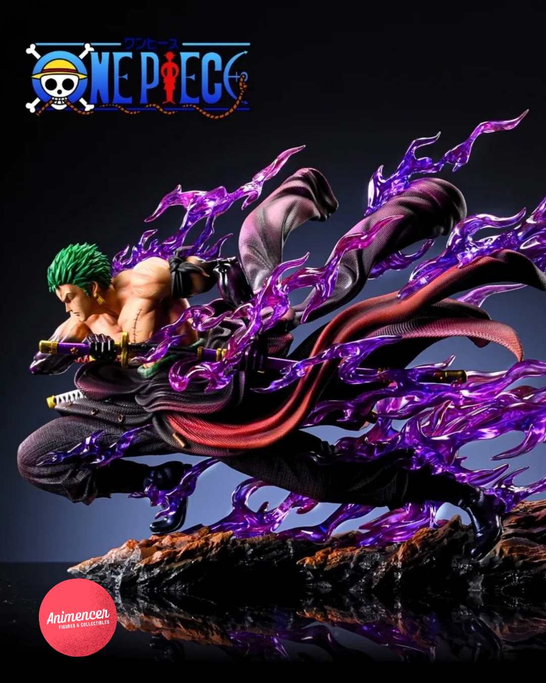 Zoro Action Figure – Drifting Zoro Dual-Blade PVC Statue 17cm | One Piece Collectible
