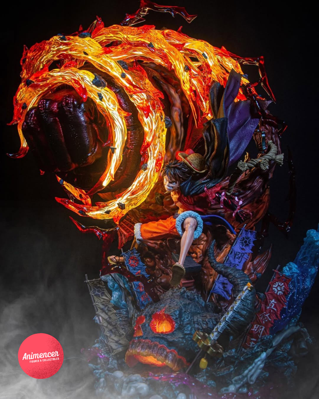 Monkey D. Luffy Elephant Gun LED Statue – Explosive Punch Collectible