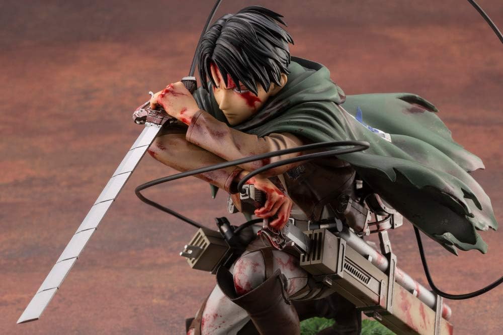 Levi Ackerman ARTFX J Statue – 1/7 Scale Wounded Pose (18cm) | Attack on Titan Figure by Kotobukiya