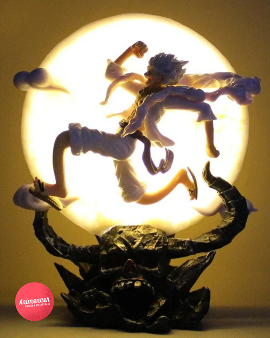 Luffy Gear 5 Mini Statue – 14cm Anime Figure with Skull Base | One Piece Sun God Nika Decor