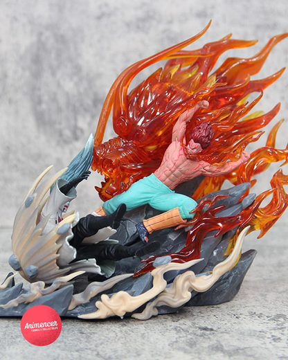 Might Guy Eight Gates Figure – 19cm Naruto Final Form PVC Statue | Flame Effect Collectible Model