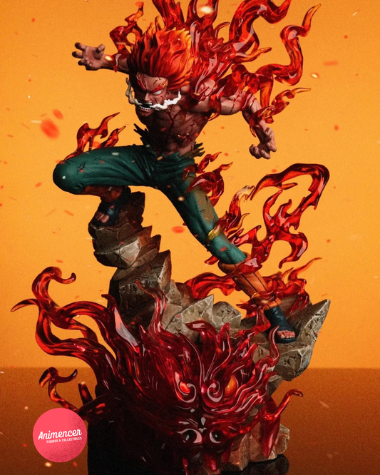 Might Guy 26cm Anime Action Figure – Eighth Gate Flame Form Statue | Naruto Collectible