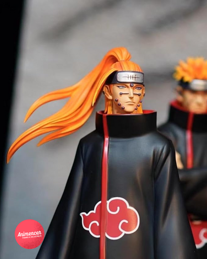 Six Paths of Pain Figure Set – Naruto Akatsuki 6 Body Statue Display (Scene Base Included)
