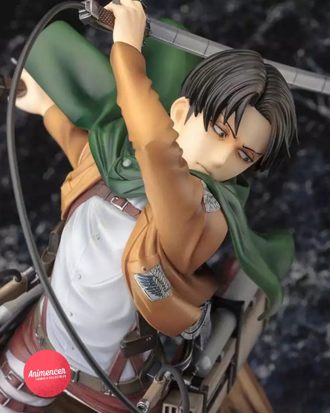 Levi Ackerman Action Figure – Attack on Titan Tree Launch Pose PVC Statue (29cm)