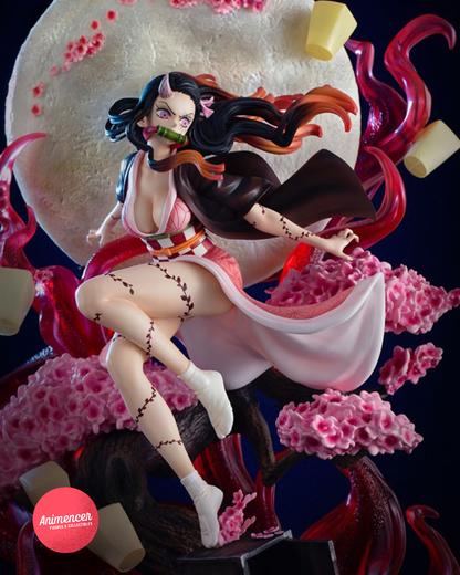 Kamado Nezuko Light-Up LED Anime Figure – Demon Slayer 30cm Statue