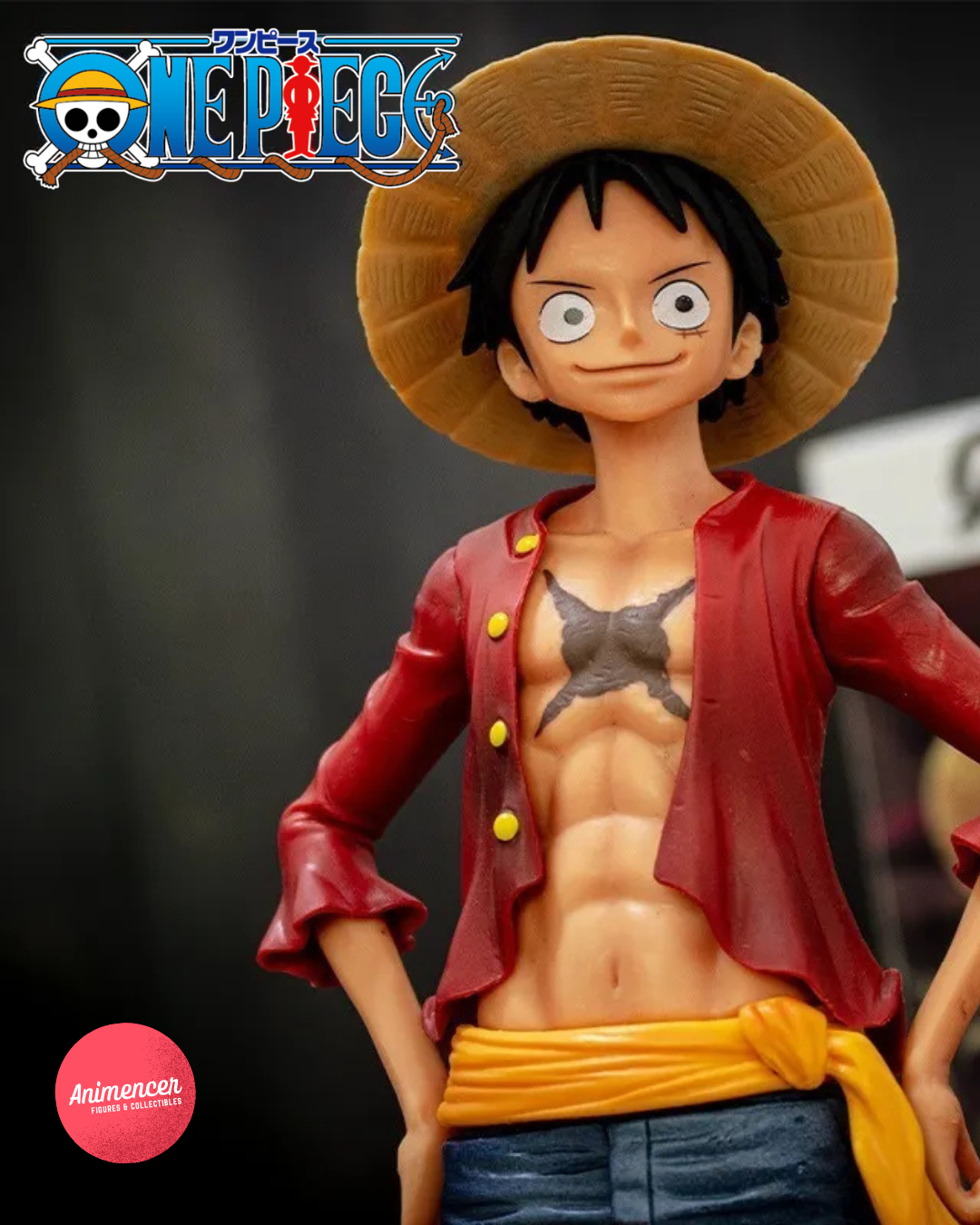 Luffy Action Figure – One Piece Anime Statue with 2 Interchangeable Faces | Assembling PVC Model
