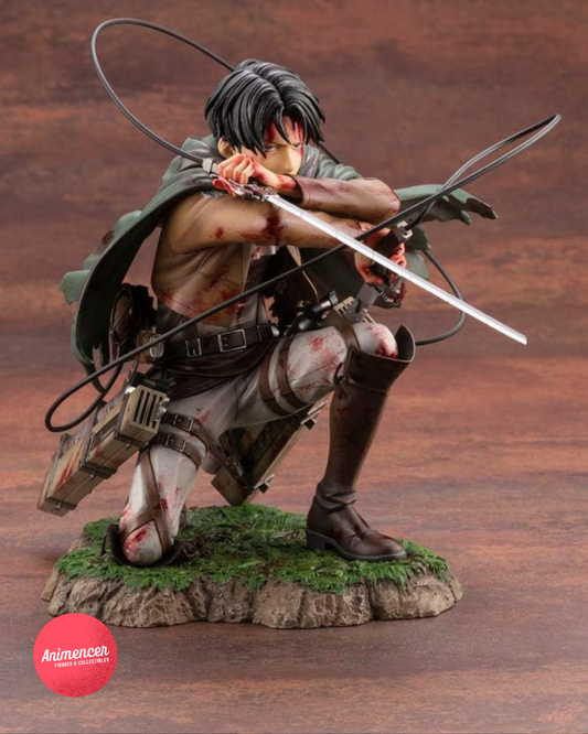Levi Ackerman ARTFX J Statue – 1/7 Scale Wounded Pose (18cm) | Attack on Titan Figure by Kotobukiya