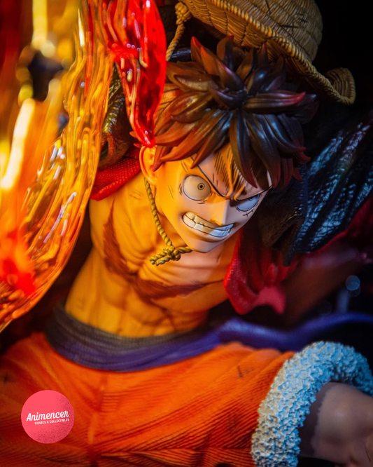 Luffy Red Hawk LED Statue – Explosive Punch | Limited Edition One Piece Figure