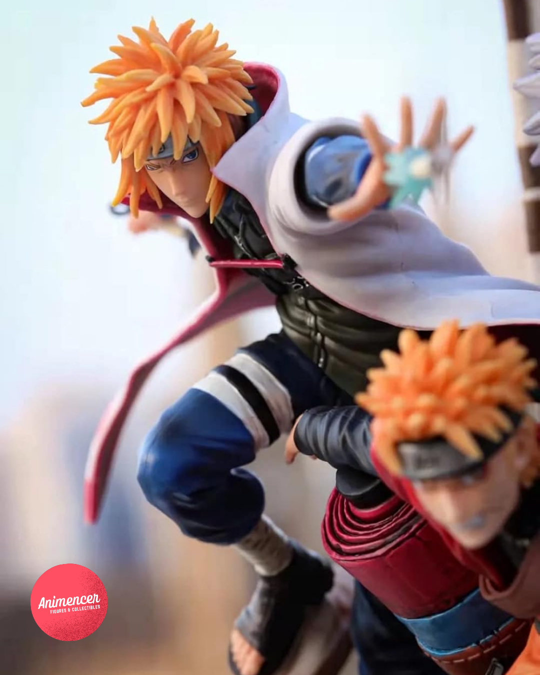 Naruto Uzumaki, Jiraiya & Minato Namikaze Triple Figure – 41cm PVC Statue | Rasengan Action Scene