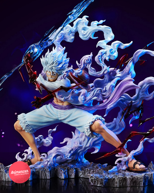 Luffy Gear 5 Sun God Nika Figure – Dynamic Energy Pose PVC Statue 28 cm| One Piece Anime Collectible