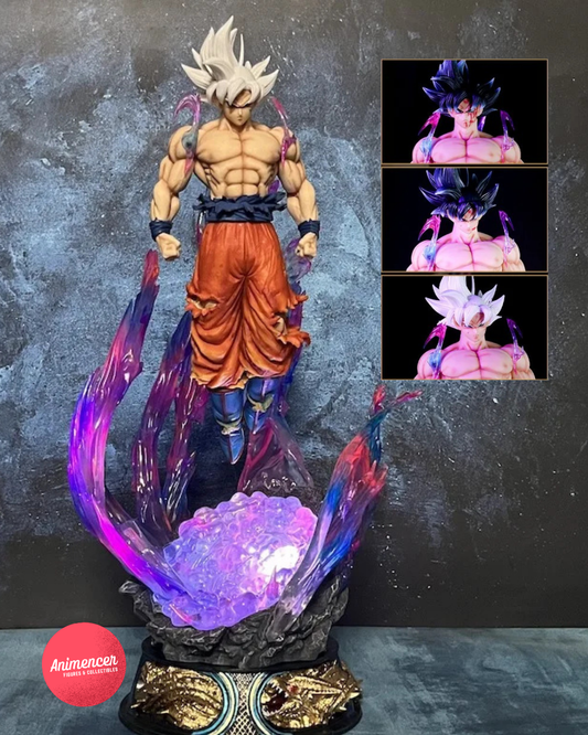 Ultra Instinct Goku Figure – 53cm Migatte no Gokui Dragon Ball Super Statue (LED Base)